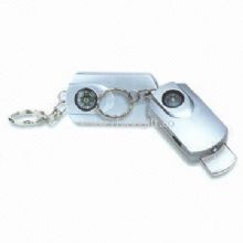 Multifunction Keychains with LED Light/Compass/Magnifier China