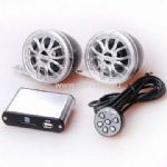 Motorcycle MP3 Player with Wire/Wireless Remote Control and Dazzle Color Lamp Speaker small picture