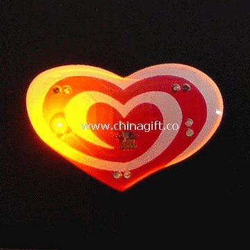 LED Heart badge
