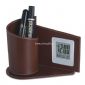 Leather pen holder clock small pictures