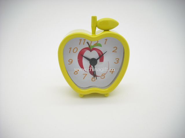 mini apple metal twin-bell alarm clock