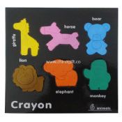 6pcs animals plastic crayons