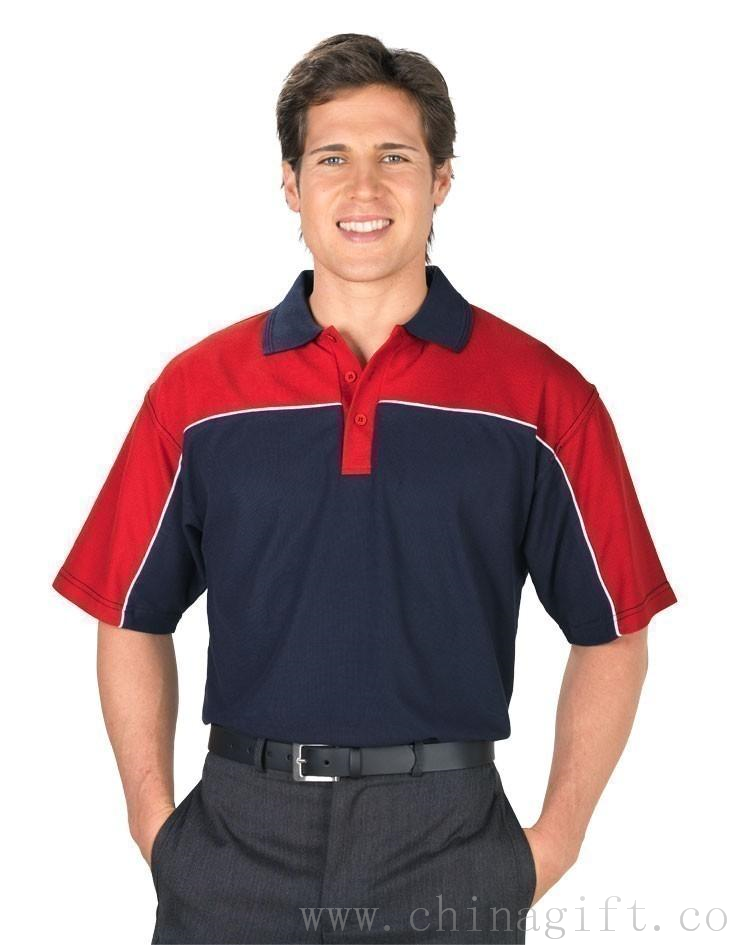Promotional contrast polo with piping