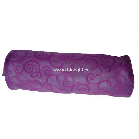 Purple Round Polyester pencil Pouch