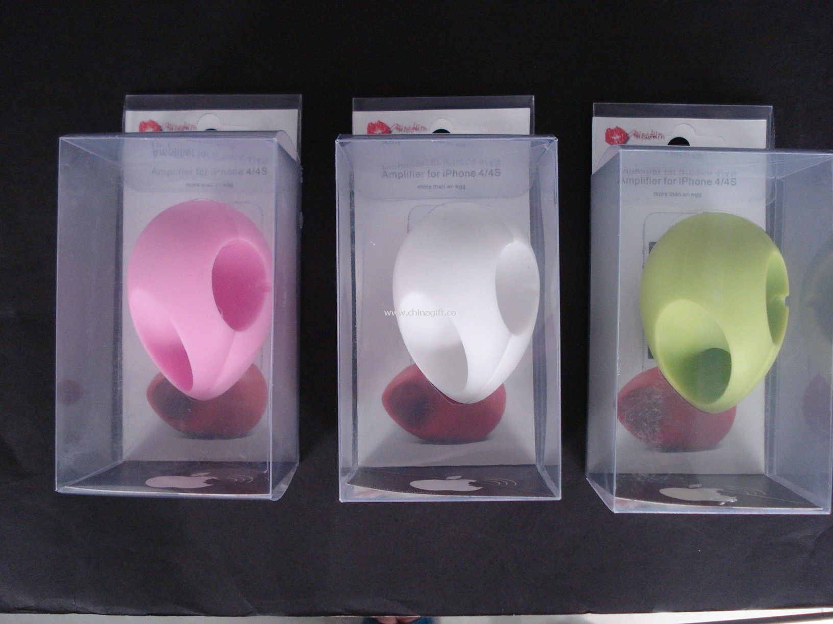 Silicone Horn Stand Holder Amplifier Speaker for iphone4 & 4s