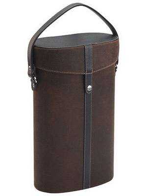 Leather And Suede Wine Carrier