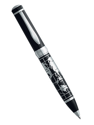 Global Series - Twist Action Ballpoint Pen With World Map
