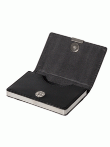 Executive Card Case - Black Leather Look images