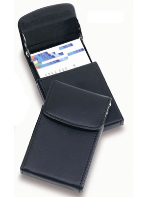 Leather Fip Top Business Card Holder