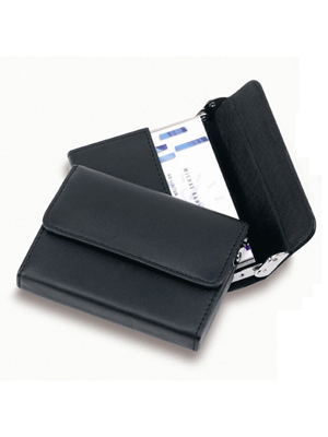 Leather Side Loading Business Card Holder