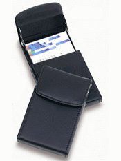 Leather Fip Top Business Card Holder images
