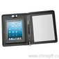 A4 Din piele cu fermoar compendiu cu detaşabil Ipad small picture