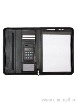 Folioformat PU samling med kalkulator