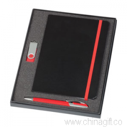Chesterfield Notepad, USB and Pen Set