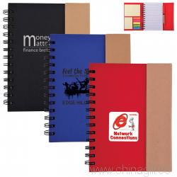 Trek Notebook recicláveis, bandeira e caneta