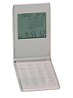 Reloj calculadora/calendario de bolsillo