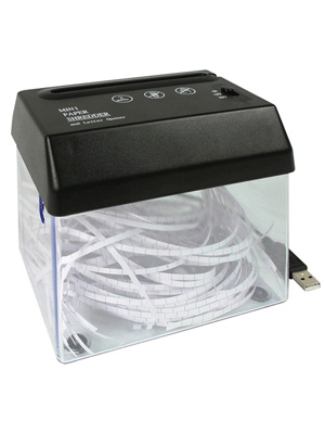 USB-Shredder mit Brieföffner