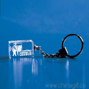 3-D Crystal Subsurface Laser-Engraved Key Chain images