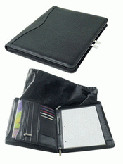 A4 Leather Zippered Compendium images