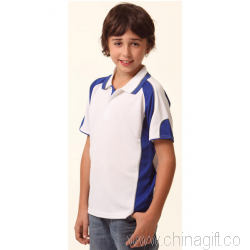 Kids Contrast Polo with Sleeve Panels