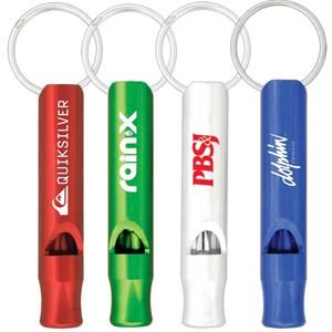 Promotional Aluminium Metal Whistle Key Chain