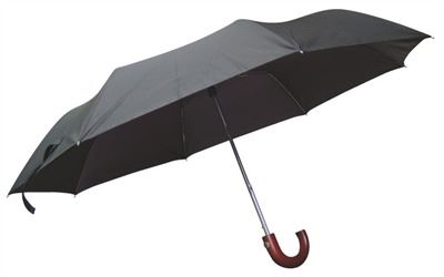 Salgsfremmende svart paraply