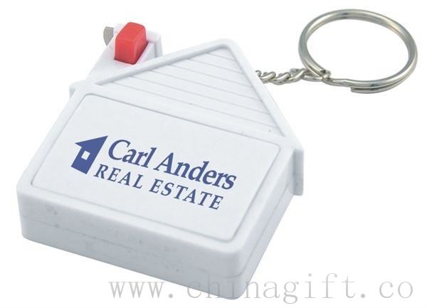 Promotional House Tape Measure Keyring