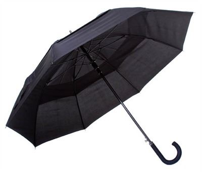 Ventilerte svart paraply