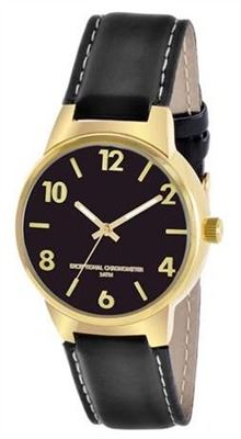 Schwarzes Gold Dress Watch