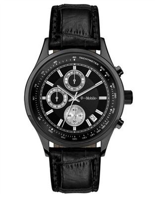 Schwarzes Leder-Watch