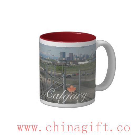 Calgary Canada Souvenir Two-Tone Coffee Mug