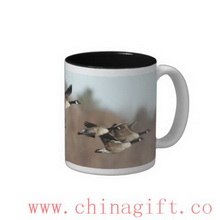 Autumn Canada Geese in flight Two-Tone Coffee Mug images