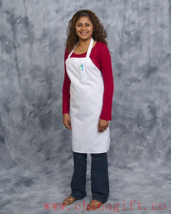 Full Length Wide Bib Butcher Apron With Pen Pocket