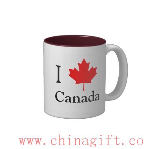 J'ai la feuille Canada Mug à café bicolore