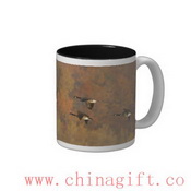 Autumn Canada Geese in flight Two-Tone Coffee Mug images