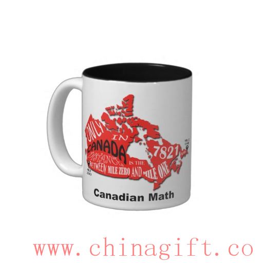 Mapa da Canadá caneca