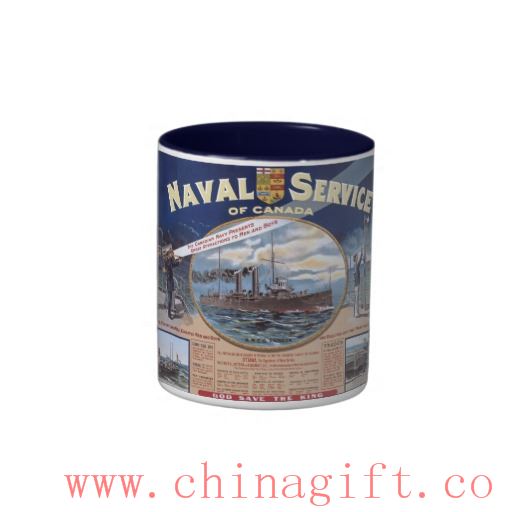 Service naval du Canada Mug à café bicolore