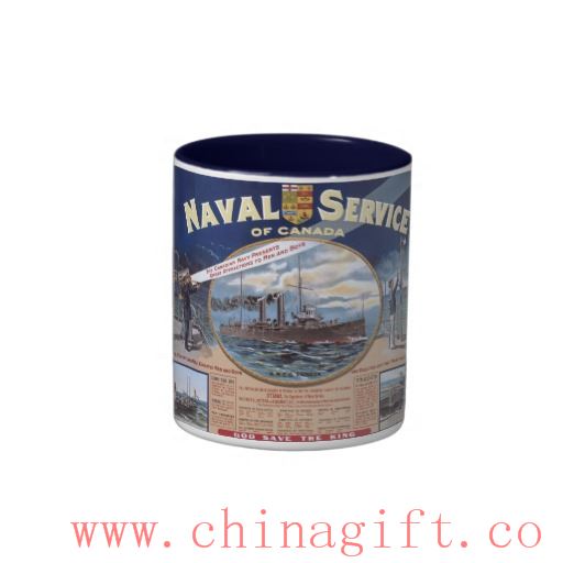 Serviço naval de Canadá dois tons caneca de café