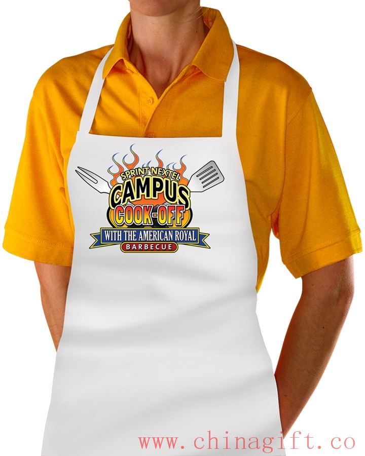 Printed Small Image 100% Polyester Apron