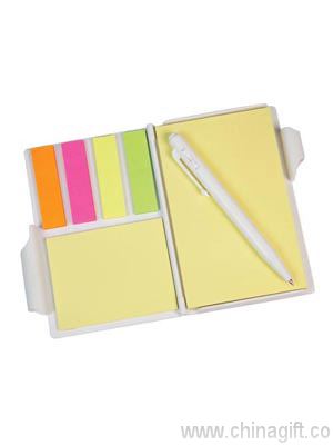 Sticky notesbog og pen