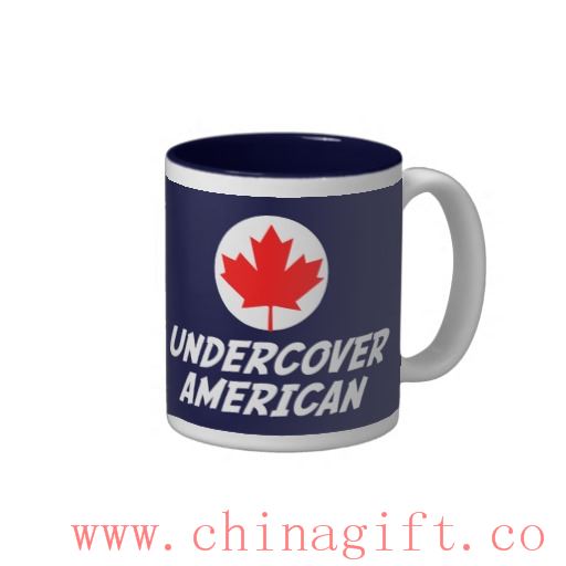 Taza bicolor americano encubierta