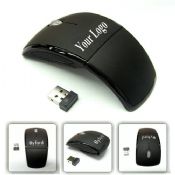 NEGRU mat 2.4ghz wireless mouse-ul de pliere de finisare images