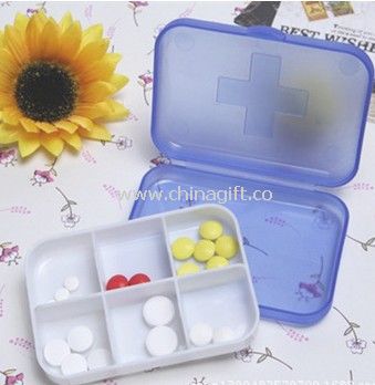 6 caso plástico pastillero para promocional