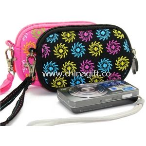 Best price neoprene camera case bag with net pocket insided for U disk, data linker