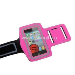 Coloré velcro GYM jogging de sport brassard en néoprène pour iphone 5 avec une poche pour clé de voiture
