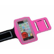 Colorful GYM velcro jogging sports neoprene armband for iphone 5 with a pocket for car key images