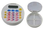 Remind pill box with calculator images