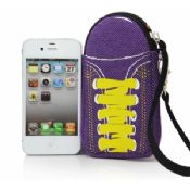 Yumuşak telefon neopren telefon kılıfı çanta almak için bilek askısı ile özel Ayakkabı Tasarım images