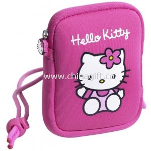 Bolsa Case da capa rosa HELLO KITTY Neoprene macio câmera