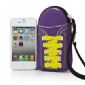 Special shoes design soft mobile neoprene phone pouch bag with wrist strap to take small picture